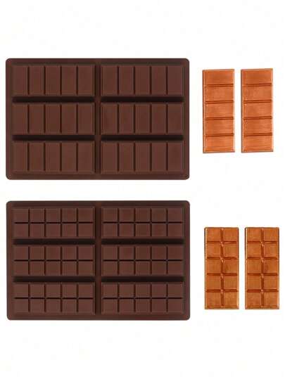 1pc Chocolate Bar Mold Deep, Silicone Thick Chocolate Bar Mold, Suitable For Filling Bars, Rectangular Pistachio Chocolate Bar Separation Candy Bar Mold