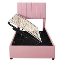 Letto per bambini, letto imbottito per bambini 90x200 cm, letto contenitore con contenitore, letto singolo per bambini, biancheria da letto delicata sulla pelle, rosa