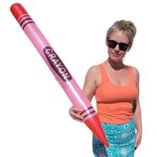 Inflatable Crayon Set, Giant Crayon Prop, Oversized Colored Pencil, Paintbrush Hanging Inflatable Decor, Suitable For Garden, Room, Birthday, Party Decoration