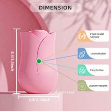 1 pieza Rodillo de hielo con flor de rosa 3D para el rostro, adecuado como regalo, belleza, productos de cuidado de la piel, spa, autocuidado, herramientas de cuidado de la piel, cuidado facial, suministros de esteticista, masaje, herramienta de masaje facial, rodillo facial, rodillo de hielo, rodillo de hielo facial - Multicolor - Ver 2