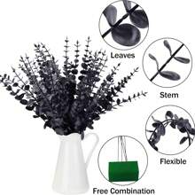5/10/20/30Pcs Eucalyptus Stems Artificial Plants Faux Eucalyptus Branches Faux Eucalyptus Stem For Home And Office Use Artificial Flower Bouquet Center Piece Wedding Decoration Christmas Decoration