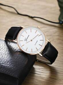 1 Pieza Reloj de Banda de GENEVA para Mujeres, Reloj de Cuarzo de 2 Agujas para Estudiantes