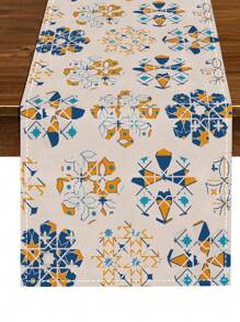 1 peça Bandeira de mesa abstrata geométrica árabe moderna floral abstrata, adequada para cozinha, festa de casamento, festival, cozinha ao ar livre, centro de mesa para casa, sala de estar, decoração de restaurante