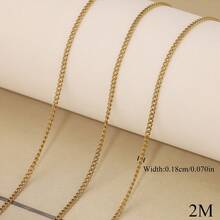 1米/2米304不锈钢时尚嘻哈十字链盒链夹珠链DIY项链手链饰品配件制作 - 鏈條 - 查看 11