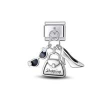 Stainless Steel Italian Module Bracelet Component Luggage Box, Shell, Camera Bag, DIY Bracelet, Necklace, Jewelry, Can Be Freely Matched With Differen - Multicolor - View 40