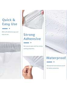 20/50pcs Durable White Courier Mailing Bags - Thickened, Waterproof, Tear-Resistant Plastic Shipping Bags, Strongly Adhesive, Suitable For Clothing Packaging And Small Business Delivery - White - View 3