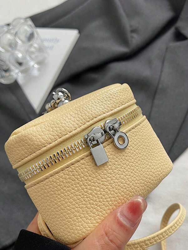 Unisex Retro Litchi Grain Crossbody Bag Mini Waterproof Cosmetic Pouch For Men And Women Versatile And Convenient For Commuting And Change For Women Wallet Mini Wallet Purse Wallet Coin Wallet