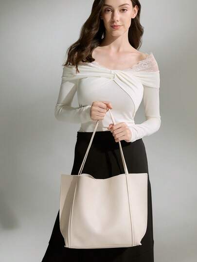 Minimalist Shoulder Tote Bag Large Capacity, Lightweight, Portable, Business Casual, Suitable For Women As Daily Use Winter Gifts