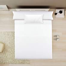 Ecommerc3 Drap-housse pour matelas de 80 à 200 cm, réglable, élastique, résistant – Drap-housse doux, respirant, avec ajustement parfait – Compatible avec matelas jusqu'à 30 cm de hauteur - Blanc - Voir 8