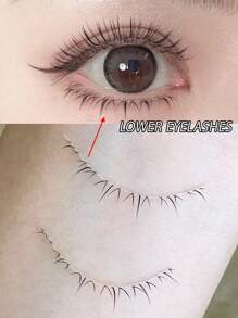 5 Paar ultradünne untere Wimpernstreifen | unsichtbares transparentes Band Büschel Wimpern für einen natürlichen, fließenden Look | Asiatischer Stil Streifen für Unteraugen (Alltag & Party, einfache Anwendung)
