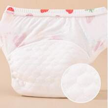 3pcs/Set Reusable Baby Training Pants With Leak-Proof Lining - Unisex Toddler Potty Training Underwear + Washable Cloth Diapers, Gift Set With Vibrant Strawberry, Orange And Peach Patterns, Baby Clothing Gift - Multicolor - View 4