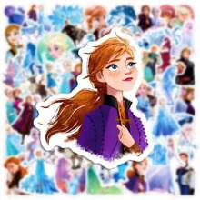 Disney Disney 50 PCS Set Of Cute Anime Stickers,Frozen Stickers,Elsa Stickers,Anna Stickers,Phone Stickers,IPad Stickers,Decals,Motorcycle,Luggage,Guitar Skateboard,Refrigerator Stickers,Computer Stickers,Cartoon Classic Stickers For Fun,Gifts,Stickers