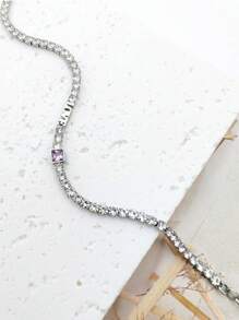 1pc Stainless Steel Bangle Bracelet, Unisex Party Gift