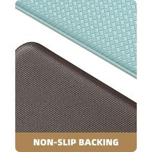 Kitchen Rugs, Kitchen Runner Rug Kitchen Floor Mat, Cushioned Anti-Fatigue Kitchen Mat, Non Slip Waterproof Comfort Standing Padded, Memory Foam Kitchen Mat, 17"X79", Black - Teal - View 8
