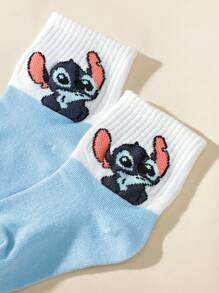 5 Paar Kindersocken mit süßem Stich Muster, geeignet für alle Jahreszeiten