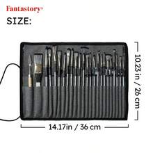 24pcs Paint Brush Set, Fuumuui Acrylic Paint Brushes, Professional Artist Series With Wide Flat, Filbert, Fan, Cat Tongue, Round, Angle, Rigger For Oil, Acrylic Canvas Paintings, Face Painting - Sets - View 6
