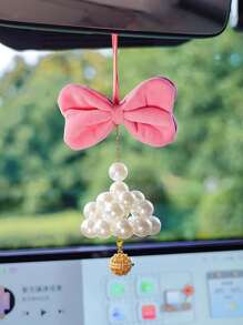 Wind Chime Car Hanging Bow Bell Car Rearview Mirror Pendant Car Decoration