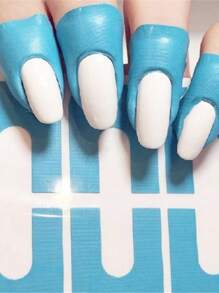 10/20/60Pcs Random Color U-Shaped Nail Polish Protectors|Odorless Anti-Overflow Stickers For Precise Manicure & Pedicure – Ergonomic Cuticle Protection Guards With Easy-To-Use Design – Disposable Finger Protectors For Clean Polish Application