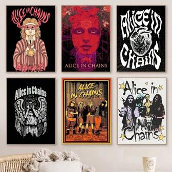 Juego de 1/3/6 piezas de pósteres de arte de pared vintage pop, serie de portadas de música de bandas y cantantes clásicos, impresiones de música pop vintage para estudio, baño, sala de estar, bar, dormitorio, habitación, decoración del hogar (sin marco)