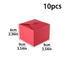 5 Stücke/10 Stücke große quadratische Kuchenbox, kleine Kraftpapier Backwarenbox für Kekse, Gebäck, Süßigkeiten, Mondkuchen Verpackung