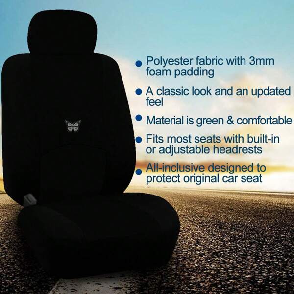 1pc Regular Flat Crescent Butterfly Hot Stamping General Motors Seat Cover