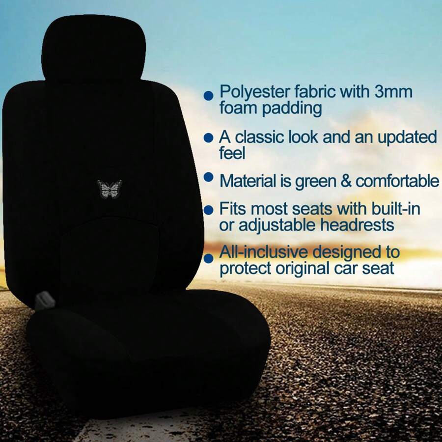 1pc Regular Flat Crescent Butterfly Hot Stamping General Motors Seat Cover
