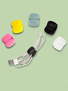 20 Peças/10 Peças/5 Peças Clipe Colorido para Cabo de Dados, Fivela de Armazenamento de Linha de Dados Colorida, Clipe Fixador de Linha de Dados Multifuncional, Clipe de Gerenciamento de Cabos Multiuso - Solução de Plástico Durável para Cabos de Carregamento, Fones de Ouvido e Plugues, Organizador Simples, Ferramenta de Armazenamento de Linha de Carregamento/Telefone, Decoração de Escritório, Dormitório e Casa