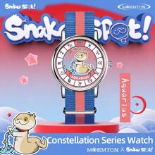 Moemton Reloj de cuarzo unisex de moda con diseño de constelación de cachorrito y serpiente de Moemton, M3.SMN03