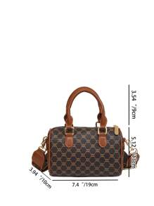 Vintage Coffee Color Handbag New Boston Style Women Shoulder Bag, Crossbody Pillow Bag