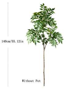 76/140cm Tropical Artificial Ficus Tree Fake Large Nandina Tree Branch Plastic Palm Tree Plastic Lacquer Plants ;Eaves Tall Green Banyan Plants For Home Garden Office Decor Without Pot