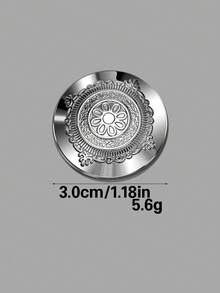 4 件/包优雅圆形经典图案复古纽扣,手工缝纫装饰纽扣,适用于毛衣、外套、西装外套、夹克和服装配饰 - 彩色 - 查看 19