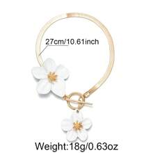 1 Stück modischer, bemalter, floraler, minimalistischer, eleganter, personalisierter Knöchelschmuck für Frauen, geeignet für Urlaub und Veranstaltungen