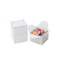 5 Stücke/10 Stücke große quadratische Kuchenbox, kleine Kraftpapier Backwarenbox für Kekse, Gebäck, Süßigkeiten, Mondkuchen Verpackung