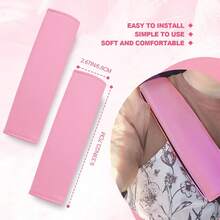 女士真皮方向盘套 10 件装，适用于 14.5-15 英寸汽车，带安全带肩垫、安全带套杯架、启动按钮环贴纸，女士汽车配件