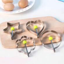 4 Stück/1 Stück Edelstahl Eierringe, Pfannkuchen- und Eierformen zum Kochen und Dekorieren, Küchenutensilien, Eierringe, Eierformen, DIY Eierformen, kreative Eierformen, Eierringe zum Kochen, Edelstahl-Unterwäsche-Formen, Brotformen, Küchenutensilien, Outdoor-Grillwerkzeuge, geeignet für Pfannkuchen, Spiegeleier usw. - perfekt für Wohnmobil-Küche, Camping und Hausgebrauch, unverzichtbares Küchengerät | Spaß Küchenhelfer | langanhaltend Kochgeschirr, Farbe und Stil zufällig