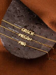 1 pieza Pulsera personalizada con nombre, pulsera con letra de burbuja, joyería de mano 3D Balloon, brazalete de acero inoxidable, material personalizado para mujer, regalo de boda, novia, mejor opción, simple y elegante, para fiesta de aniversario, graduación diaria, Día de la Madre, San Valentín, regalos de Navidad, útiles escolares, vuelta al colegio, escuela, aula, universidad, dormitorio, estudiantes universitarios, universitarios y universitariosSo para estudiantes de secundaria, preparatoria, secundaria y preparatoria