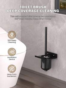 1 Pieza Soporte para pañuelos independiente con cepillo de baño y caja de almacenamiento de toallitas húmedas, Soporte para cepillo de baño, Soporte vertical para rollo de papel higiénico, Dispensador de papel higiénico sin taladro, Organizador de baño ahorra espacio, Estante moderno para papel higiénico