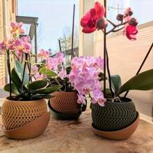 1 szt. Mirage Design Planter, nowoczesna minimalistyczna roślina doniczkowa, tacka na kwiaty, oddychająca konstrukcja, tkany wzór, doniczka do dekoracji domu z naczyniem
