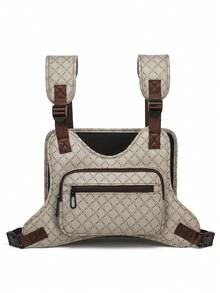 男士时尚大容量背心包，休闲斜挎胸包，适合户外、旅行、返校、父亲节礼物 - 彩色 - 查看 14