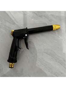 1 pieza Pistola de rociado de alta presión para lavar autos, con boquilla chapada en cobre - Durable, alto flujo de agua, apta para manguera de riego del hogar y el jardín