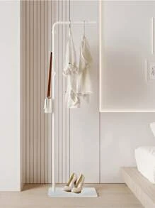 1pc Nordic Style Modern Clothes Rack, Lightweight Luxury Floor-Standing Garment Hanger For Balcony, Living Room, Bedroom, White