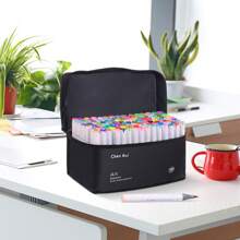 Multiple Colors Alcohol Markers,168/120/80/60/48 Colours Double Tipped Alcohol Markers,Give Impermeable Mat,Chisel & Brush Alcohol-Based Art Marker Set For Adults Coloring Illustration,Great Value Pack For Students Art Class- Refillable Ink Back To School