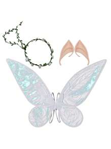 1PC/3pcs Fairy Wings For Adults,Butterfly Wings,Angel Wings,Fairy Costume For Women Halloween Dress Up Party Favor,Festival Costume Props(The Stripes On The Wings Are Random In Color)