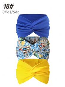 3pcs Women's Extra Wide Criss-Cross Casual Boho Headband, Solid Color Versatile Hair Accessories Turban Headband Sweatband, Hairband