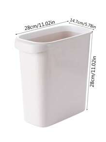 Contenitore per rifiuti multifunzionale minimalista in plastica per spazi stretti, pattumiera per cucina, bagno, stile nordico, senza coperchio