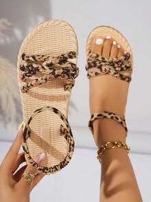 Leopard Print Bohemian Woven Beach Festival/Holiday/Party/Outdoor, Summer - Yellow - View 2