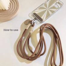 Cordón para el cuello con Body cruzado y teléfono de moda, con colgante de gato y pez, decoración de correa tejida, cuerda de collar para exteriores
