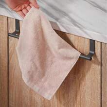 Cabinet Door Minimalist Towel Holder, Single Over Cabinet Towel Bar Gadget, Kitchen Over Cupboard Door Towel Holder, Stainless Steel Dish Towel Holder For Cabinet Door, Matte Black,Matte Black Stainless Steel Cabinet Door Towel Rack | Minimalist Over-Cabinet Space Saving Design | Heavy-Duty Kitchen Towel Holder For Dish/Hand Towels | No-Drill Cabinet Door Mounting System