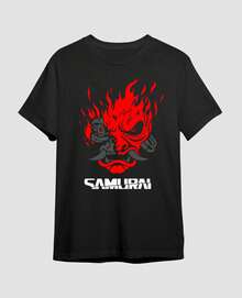 Cyberpunk 2077 Samurai T-Shirt Electronic Game RPG Punkstein Game Rock Geek - Black - View 3
