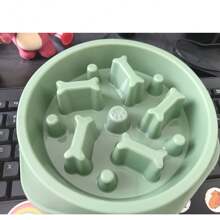 1 Pet Supplies Dog Slow Food Anti Suffocation Bowl Bone Candy Color Cat Slow Food Bowl